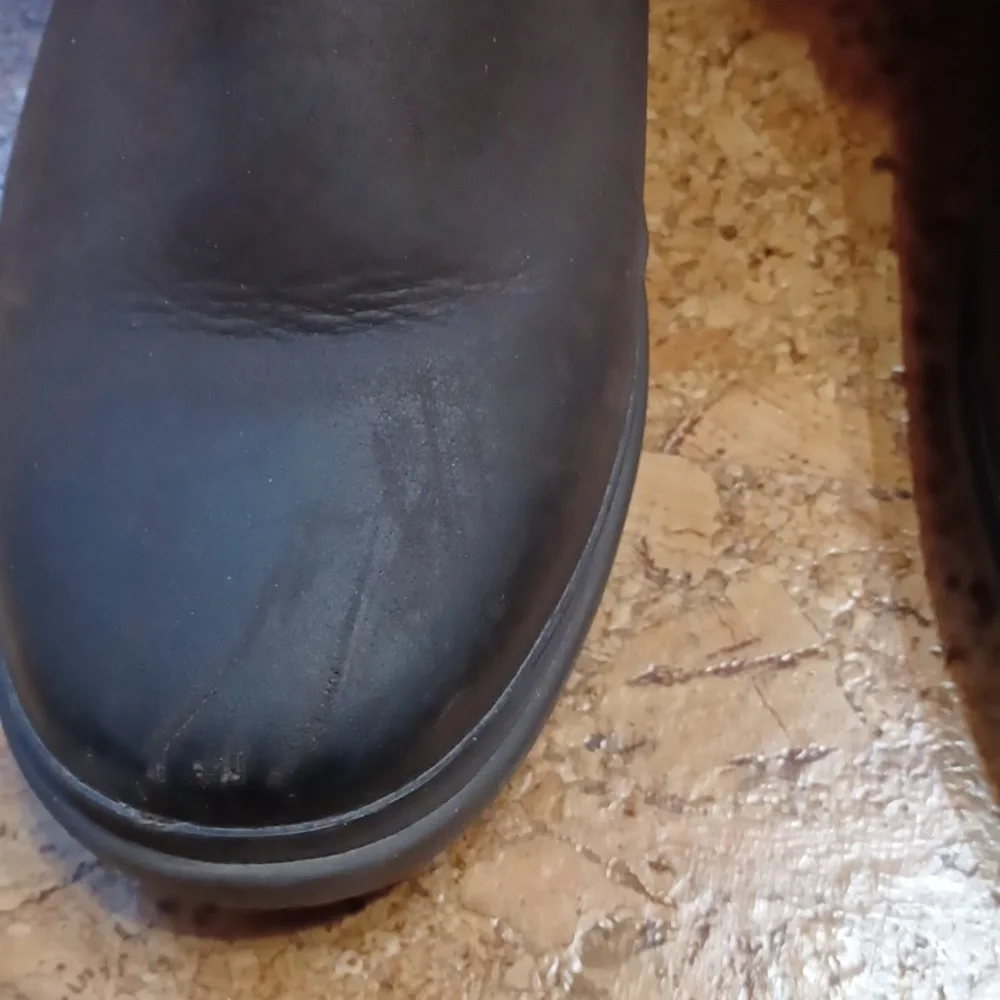 UGG Australia Women's Chocolate Brown Leather & Wool Robbie Boots 7.5 - Picture 9 of 10